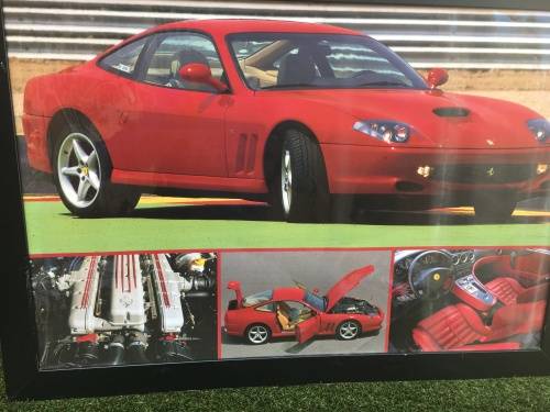 Ferrari poster in frame - 1 metre wide x 80cm length