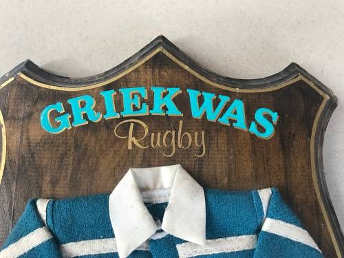 Vintage Griekwas Rugby Plaque Rare for mancave or bar