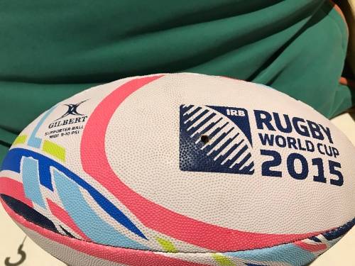 Rugby world cup ball - memorabilia for mancave or display