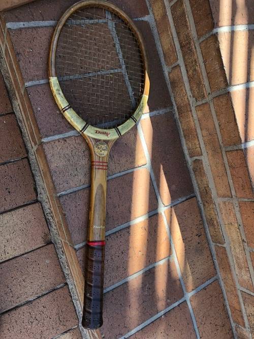 Vintage tennis racquet with press - fantastic for mancave or display