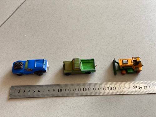 3 x vintage cars matchbox and corgi - excellent