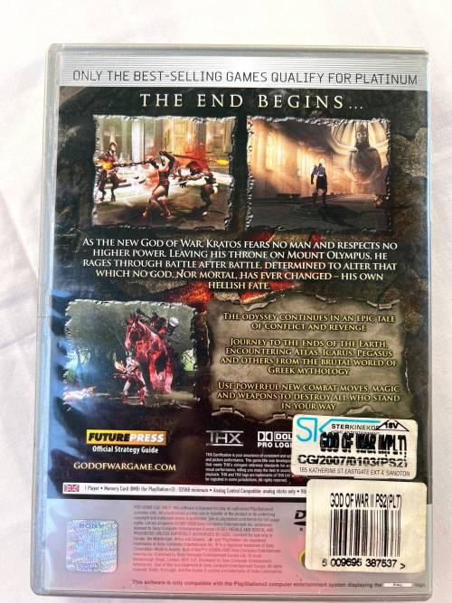 PS2 God of War 2 Platinum