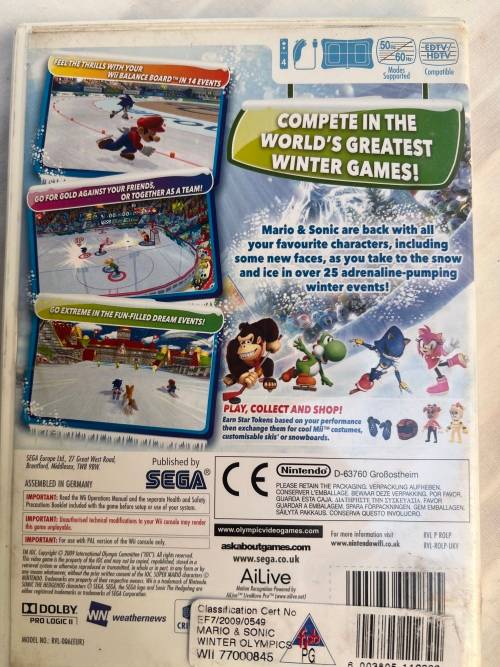 Wii game Mario and Sonic at the Olympic Games