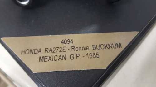 F1 Formula 1 Brand New Quartzo F1 Honda code:4094 Model RA272E Driver Ronnie Bucknum Mexican GP 1965