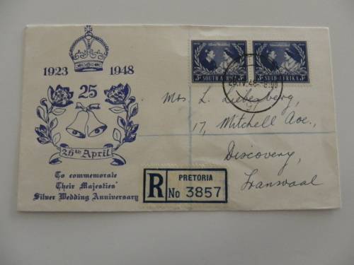 Union (1948) - Silver Wedding Illustrated FDC