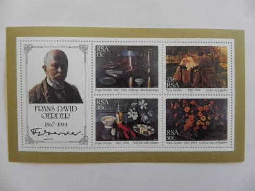 RSA S13 (1985) - Paintings by Frans David Oerder Mint Miniature Sheet