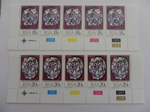 RSA 3.22 (1980) - World Diamond Congress Mint Control Block Set