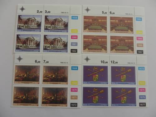 RSA 4.12 (1985) - Inauguration of Cape Parliamentary Buildings  Mint Control Block Set