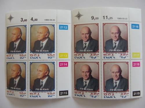RSA 5.06.1 (1989) - Inauguration of President F W de Klerk Mint Control Block Set
