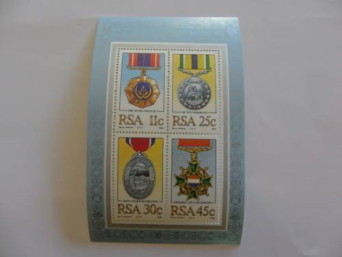 RSA S12 (1984) - Military Decorations Miniature Sheet in Mint