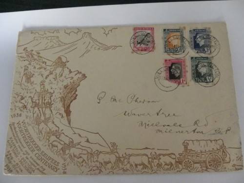 Union (1938) - Coronation Stamps on Voortrekker FDC