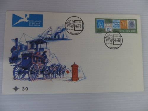 RSA 1.39 (1974) - Centenary of UPU Official FDC