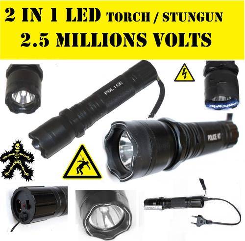 2 IN 1  HEAVY DUTY STUNGUN & 200 LUMEN LED TORCH RECHARGEABLE R689.95