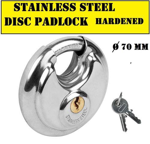 STAINLESS STEEL DISC LOCKS 70MM DIAMETER R195.00