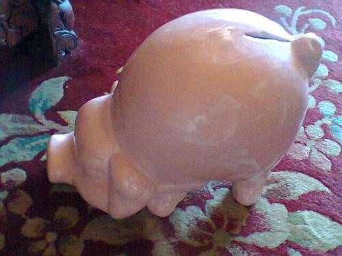 A Very Large Beautiful PINK PIGGY Money Box. In good condition for it's Age.
