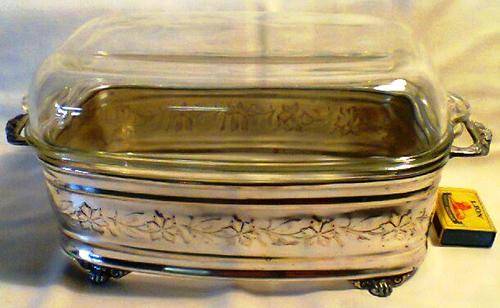 A Large S.P on B. Silver Plated with Pyrex Glass Inner Serving Dish, in Good Condition for it's AGE