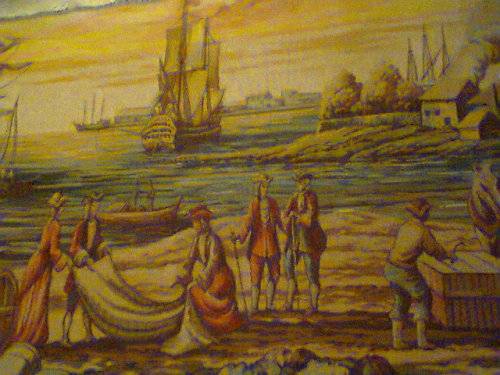 Awesome A Very Large Vintage Tapestry called "Vessels" Size: 700mm x 1600mm. In excellent condition.