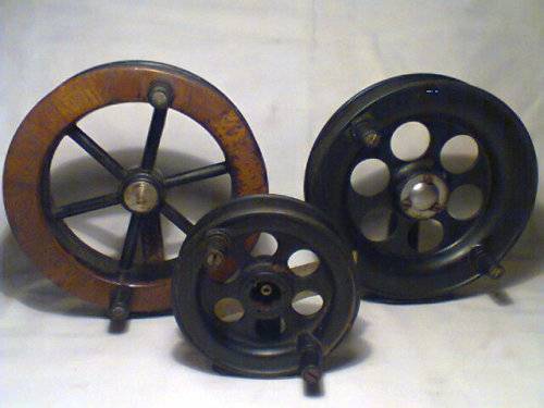 3 old vintage Fishing Reels. 2 are working , 1 needs Tlc. Sold as used second hand.