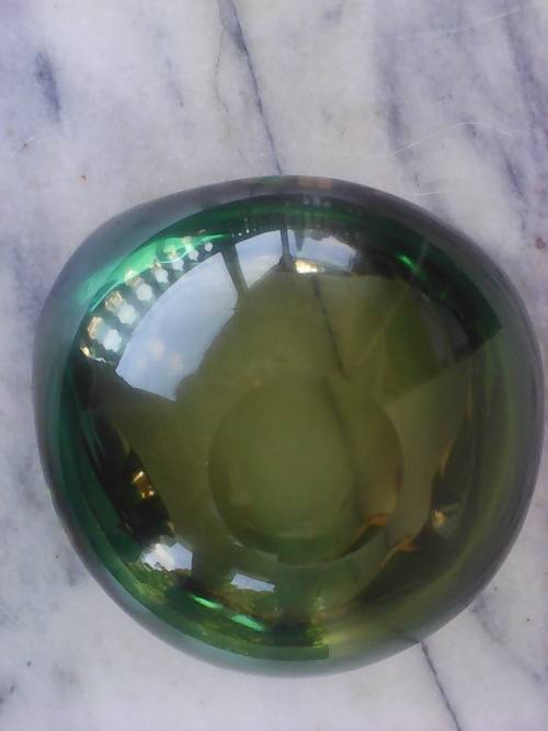 Awesome Vintage Green Mariano Glass ashtray for the collector or the man cave.