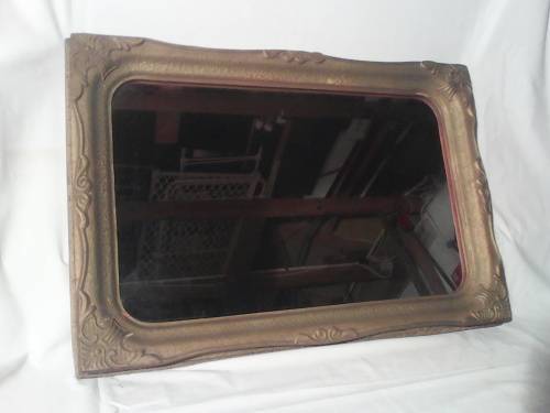 For Display. A Old Victorian Gold Gilt Vintage Frame With Mirror. Size:645mm T x 445mm Wide.