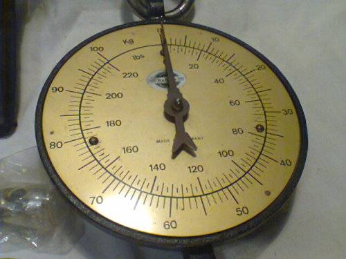 Vintage "Zeigerschnellwaage" 100Kg/220Lbs Spring Balance Scale. Made in Germany in original box