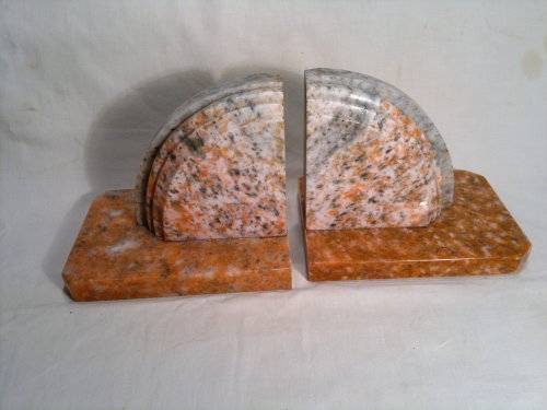 Vintage 1950's heavy solid Marble Head bookends.Ideal for executives office.Heavy & Clean.