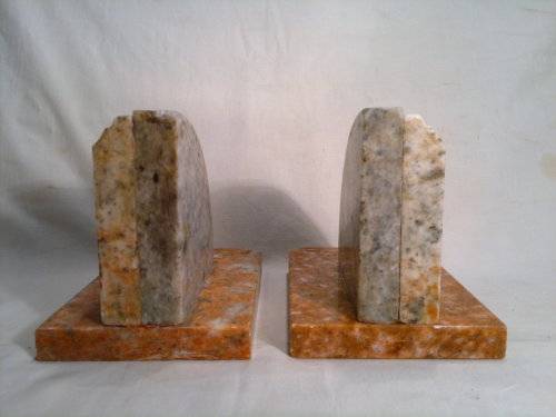 Vintage 1950's heavy solid Marble Head bookends.Ideal for executives office.Heavy & Clean.