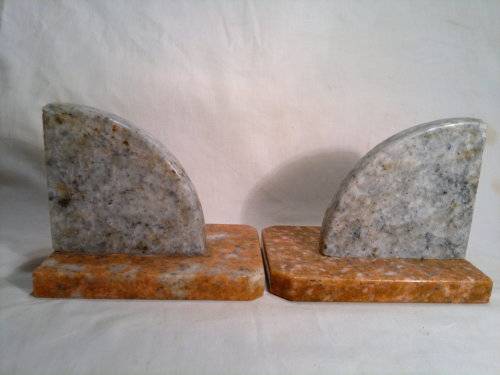 Vintage 1950's heavy solid Marble Head bookends.Ideal for executives office.Heavy & Clean.