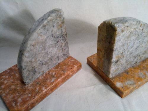 Vintage 1950's heavy solid Marble Head bookends.Ideal for executives office.Heavy & Clean.