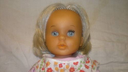 Vintage Pretty Drinking Wetting 1980's Doll First Love style 44cm with clothes well played with.