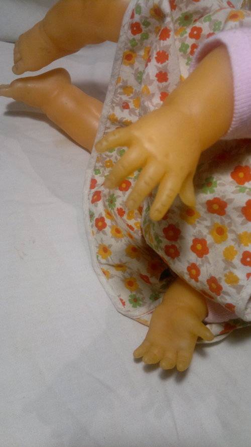 Vintage Pretty Drinking Wetting 1980's Doll First Love style 44cm with clothes well played with.