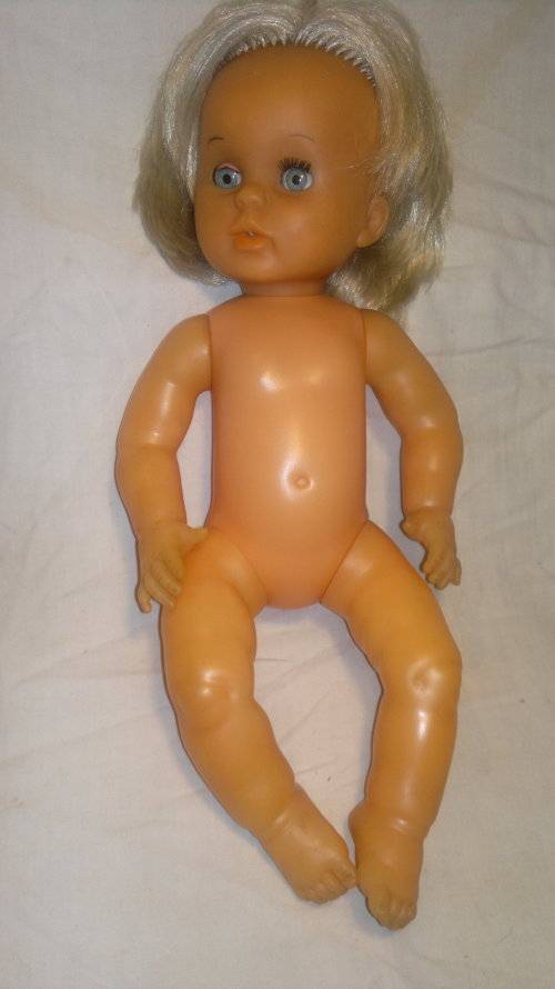 Vintage Pretty Drinking Wetting 1980's Doll First Love style 44cm with clothes well played with.