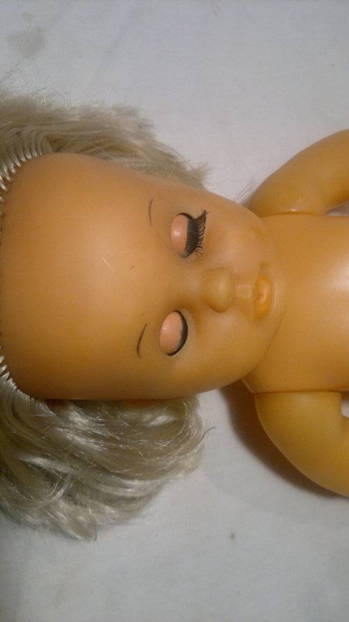 Vintage Pretty Drinking Wetting 1980's Doll First Love style 44cm with clothes well played with.