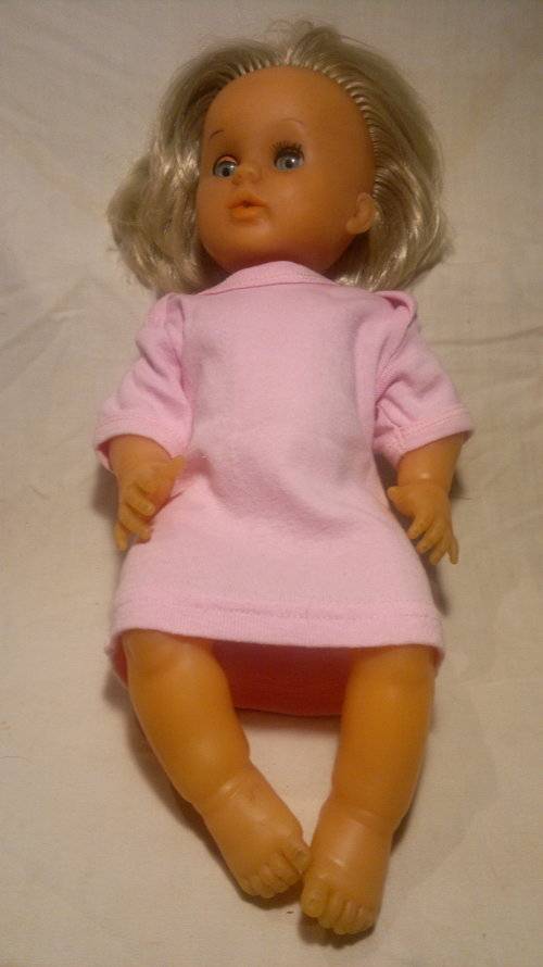 Vintage Pretty Drinking Wetting 1980's Doll First Love style 44cm with clothes well played with.