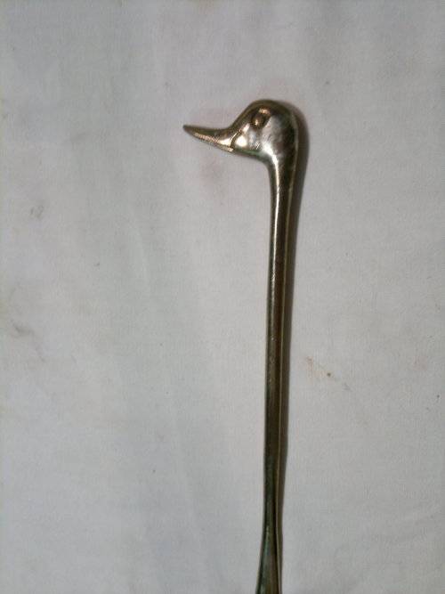 A Unusual Lot of 2 Brass items. A Shoe Horn + a Multi Screw Driver,Hammer set. All in used condition