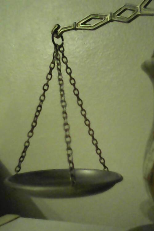 A Rare Vintage  ` Balance Scales of Justice `  Green Onyx and Brass. Size:300mm Tall. In good order.