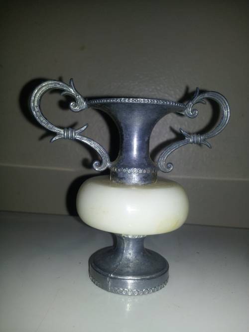 Rare Vintage for the Lawyer`s Desk ` Balance Scales of Justice ` Onyx and Brass. Size:160mm Tall.