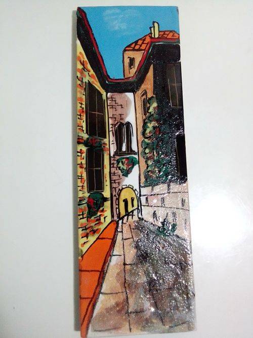 A Vintage 1950`s Sam Repubblica Di San Marino Midcentury Ceramic Handmade wall Plate.