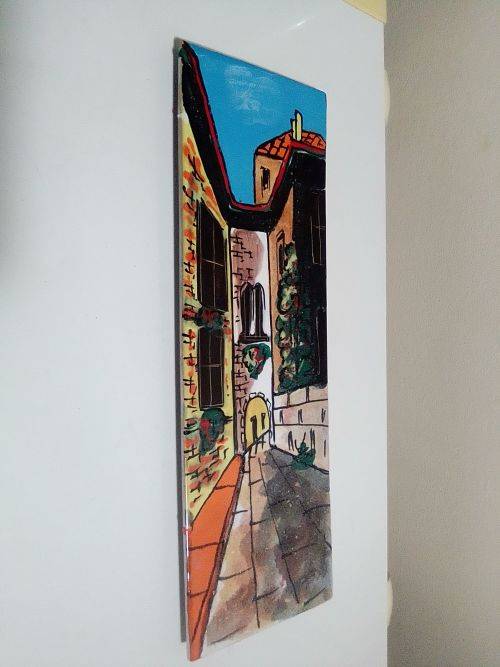 A Vintage 1950`s Sam Repubblica Di San Marino Midcentury Ceramic Handmade wall Plate.