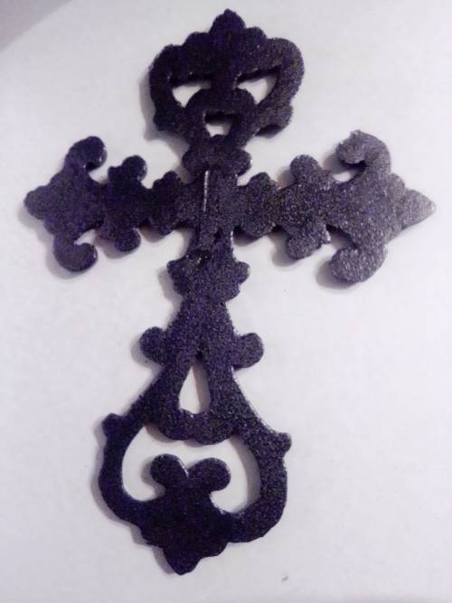 A Beautiful large vintage Gray Enameled over Cast Iron Kitchen Trivet. Size: 28cm long