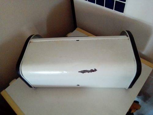 A well used large ` Monarch ` bread bin in original condition, for refurbish in used condition.