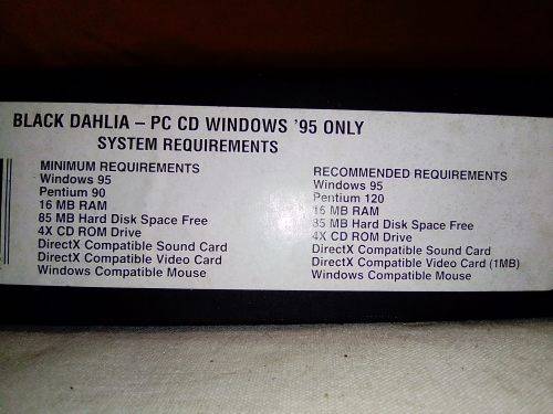 MAKE ME AN OFFER on Vintage PC Game ` Black Dahlia ` 8 CD`s by Dennis Hopper.