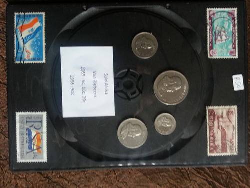 Jan Van Riebeeck - 1965: 5c,10c, 20c, 1966: 50c - with 4 old stamps as per image