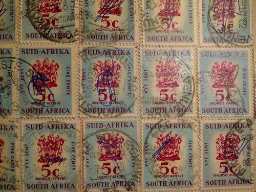 5c Revenue stamps - 35 stamps