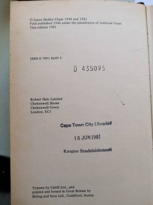 Hardcover James Hadley Chase - More deadly than the male : 1981