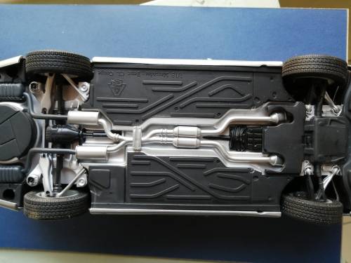 Mercedes-Benz CL Coupe model 1:18 on stone slate