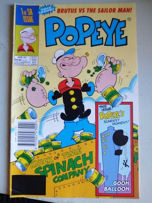 Popeye - Brutus vs the sailor man 1st SA Issue APR #1 1995