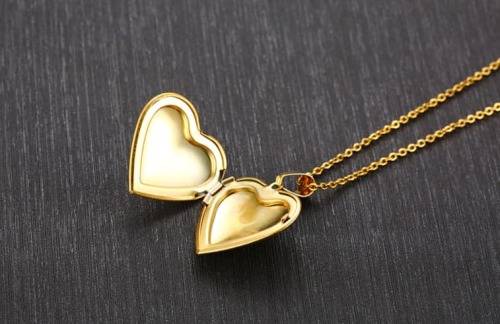 The Stainless Steel Gold Plated Heart Locket