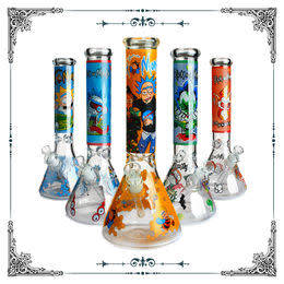 LARGE 50 CM  RICK and MORTY STYLE GLASS WATER/ICE BEAKERSTYLE  BONG ULTRA THICK !1