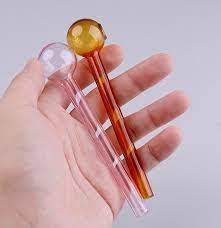 PYREX `LOLLIES:` 10 pack mixed  R295.o - DURABLE GLASS PIPES (CLEAR,ORANGE, GREEN and BLUE) save!!!